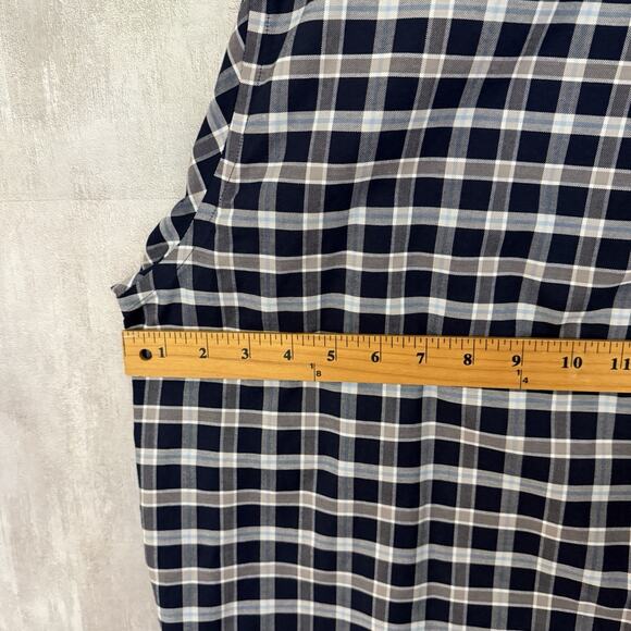 Brooks Brothers Shirt Men’s XXL Blue Plaid Button Front Supima Embroidered Logo - Picture 9 of 12